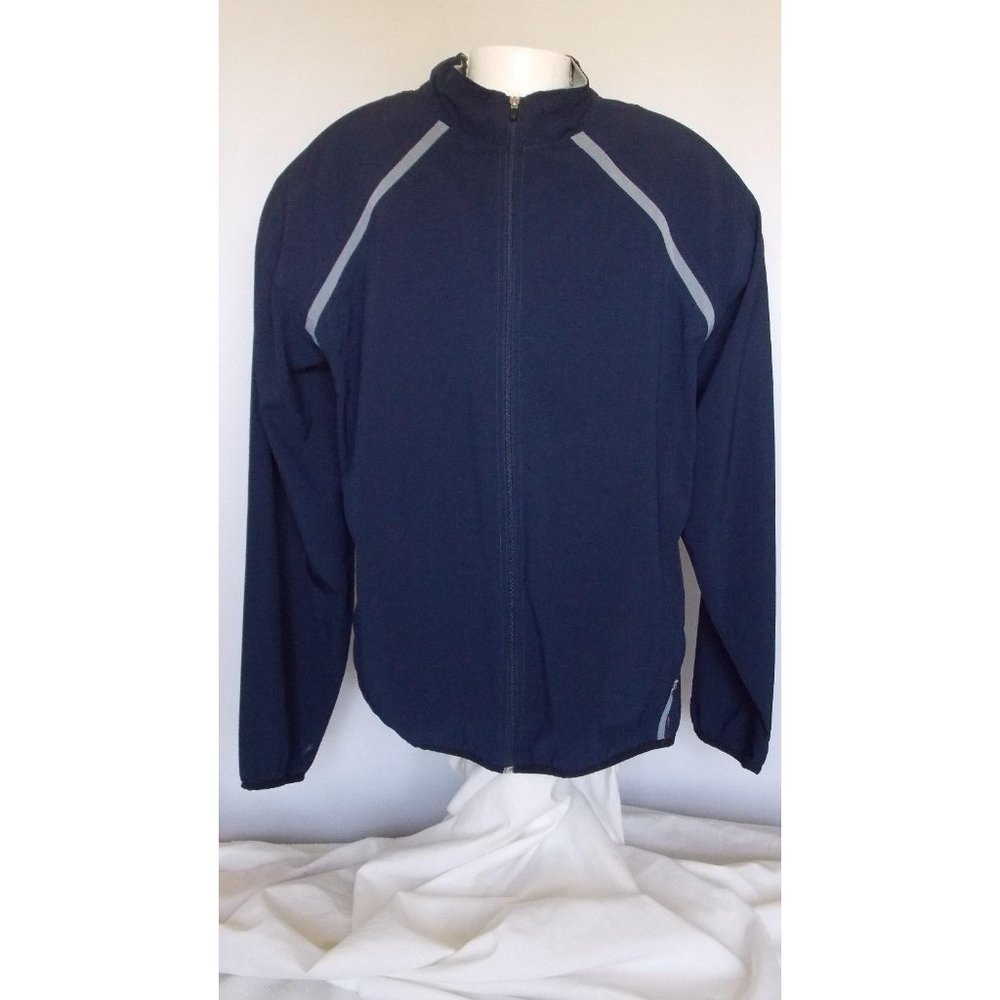 Prospirit Jacket Windbreaker Navy with Gray Strip Men's Sz XXL